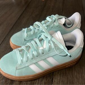 Adidas Pastel Green Trainers with White Accents